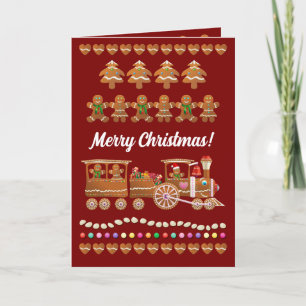 Gingerbread Cookies Polar Express Holiday Card