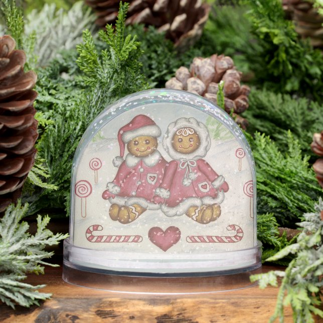 Gingerbread Cookies Snow Globe  (Winter)