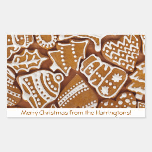 Gingerbread Cookies texte personnalisé autocollant