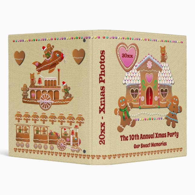 Gingerbread Cookies' Xmas Party Binder (Background)
