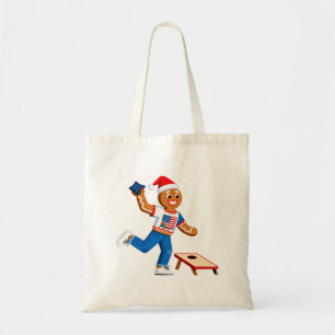 Gingerbread Cornhole Christmas 2026 Holiday Tailga Tote Bag
