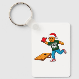  Gingerbread Cornhole Christmas Sport Holiday   Keychain