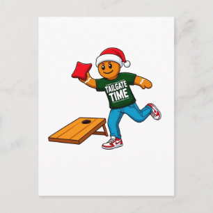  Gingerbread Cornhole Christmas Sport Holiday   Postcard