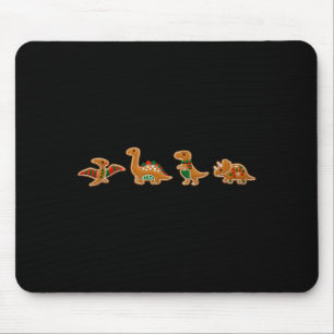 Gingerbread Costume Dinosaur Christmas Cookie Baki Mouse Pad