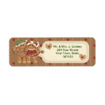 Gingerbread Country Christmas Address Labels<br><div class="desc">Adorable address labels featuring a Sweet Gingerbread boy and girl Country style with little heart cookie accents. Customize text area.</div>