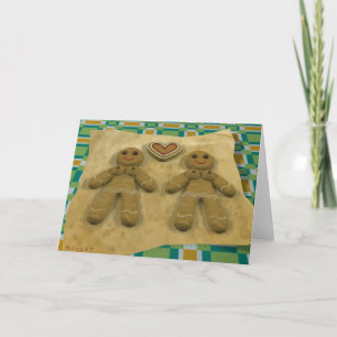 Gingerbread couple - lesbian holiday card