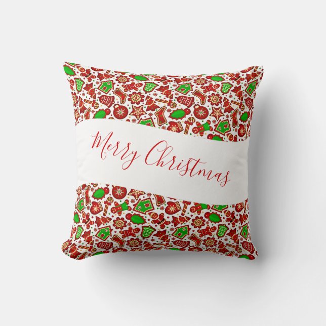 Gingerbread custom throw pillow (Front)