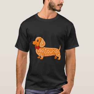 Gingerbread Dachshund Christmas Cute Weiner Dog T-Shirt