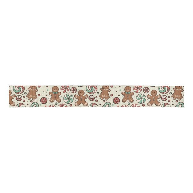 Gingerbread Delight Grosgrain Ribbon (Front)