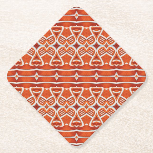 GINGERBREAD Diamond Paper Coasters (Front)