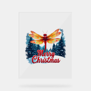 Gingerbread Dragonfly Acrylic Sign