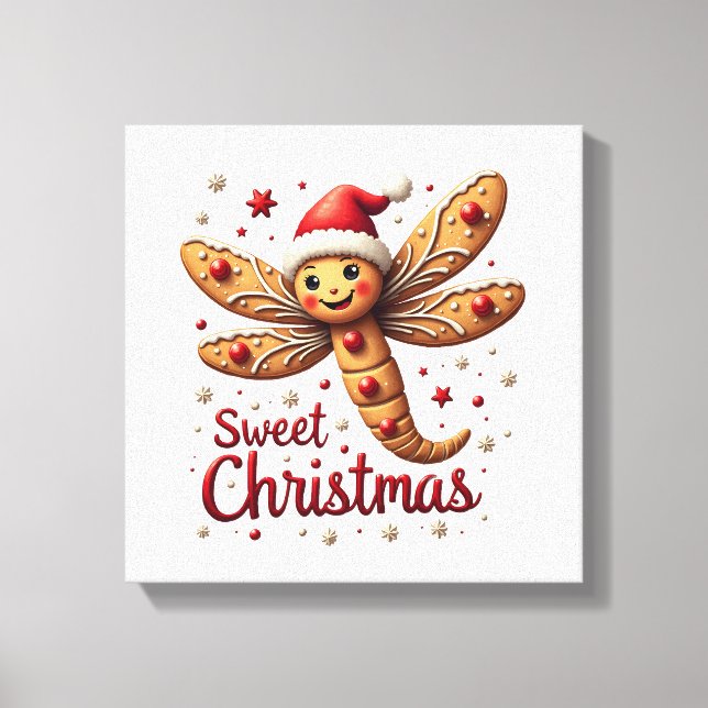 Gingerbread Dragonfly Canvas Print (Front)