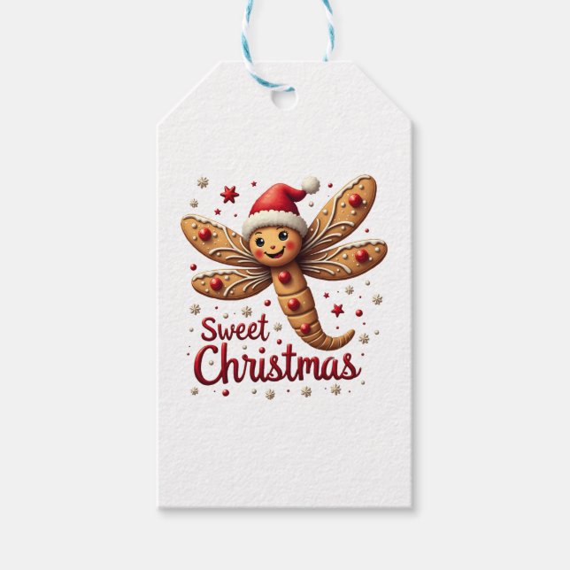 Gingerbread Dragonfly Gift Tags (Front)