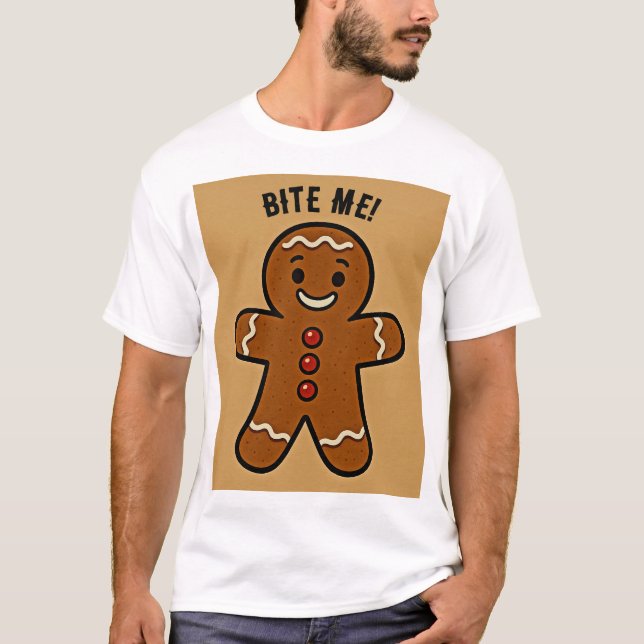Gingerbread Drama Duo: Bite Me T-Shirt (Front)