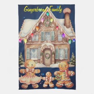 Gingerbread Family Kitchen Towel