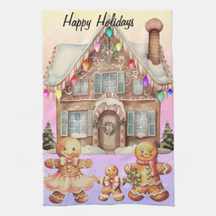 Gingerbread Family Kitchen Towel