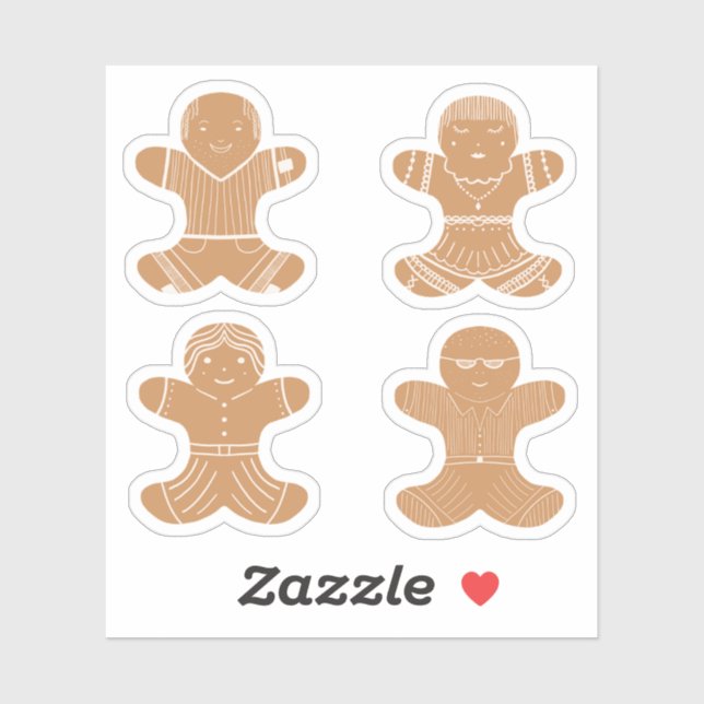 Gingerbread Family sticker pack (Sheet)