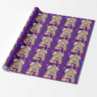 gingerbread family wrapping paper