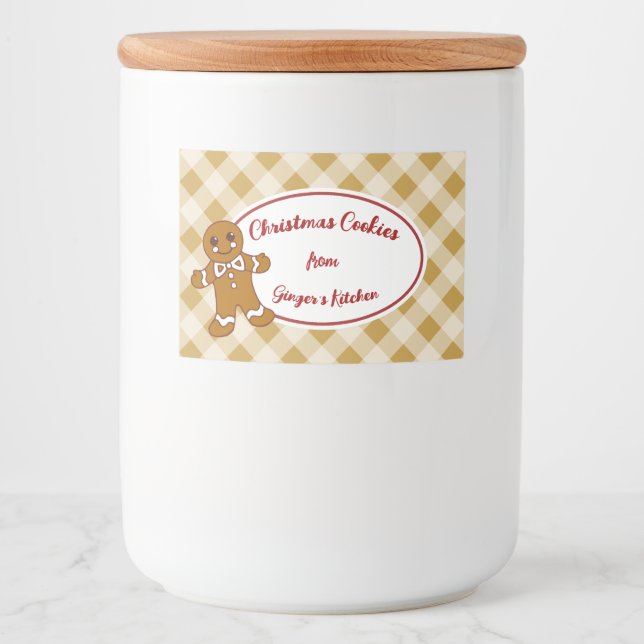 Gingerbread Food and Beverage Label Set (Front)