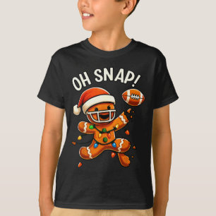 Gingerbread Football Oh Snap Christmas Lights Desi T-Shirt