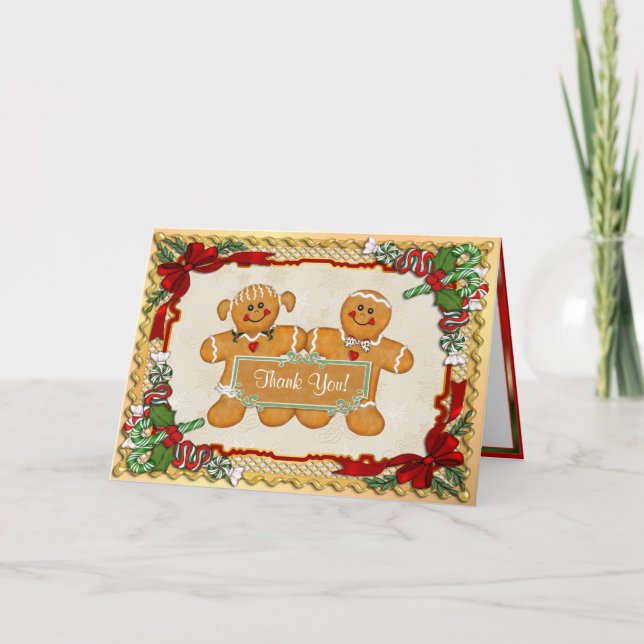 Gingerbread Fun Holiday Thank You (Front)