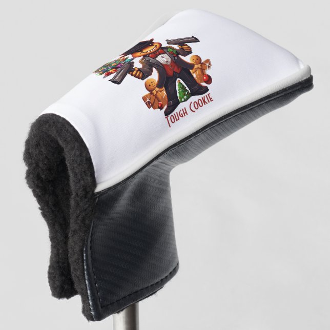 Gingerbread Gangster Golf Head Cover (3/4 Front)