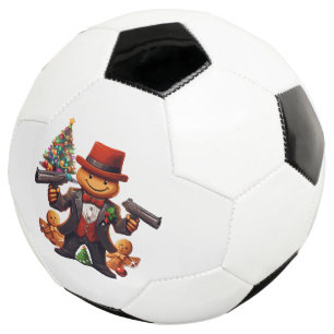 Gingerbread Gangster Soccer Ball