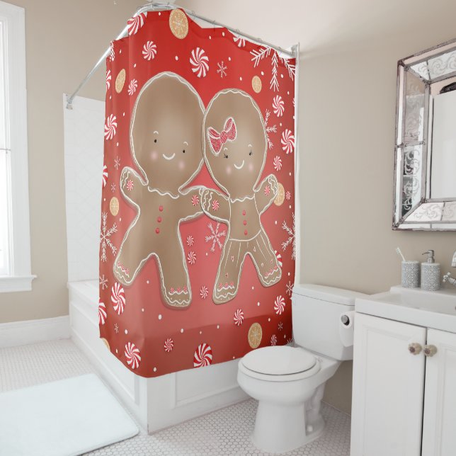 Gingerbread Girl Boy Peppermint Holiday Christmas (In Situ)