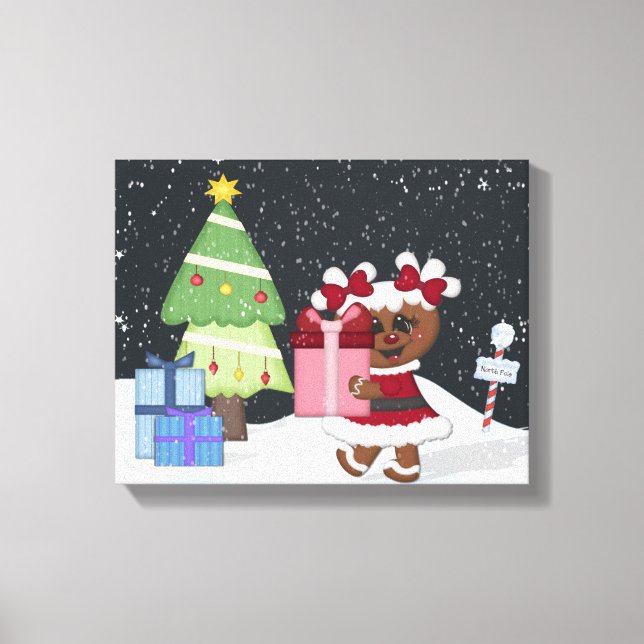 Gingerbread Girl Canvas Print (Front)