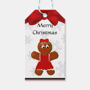 Gingerbread Girl Christmas Gift Tag