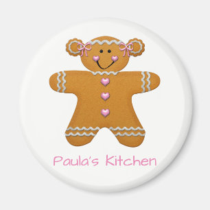 Gingerbread Girl Fridge Magnet~Personalize! Magnet