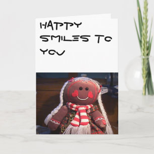 GINGERBREAD GIRL HOLIDAY CARD