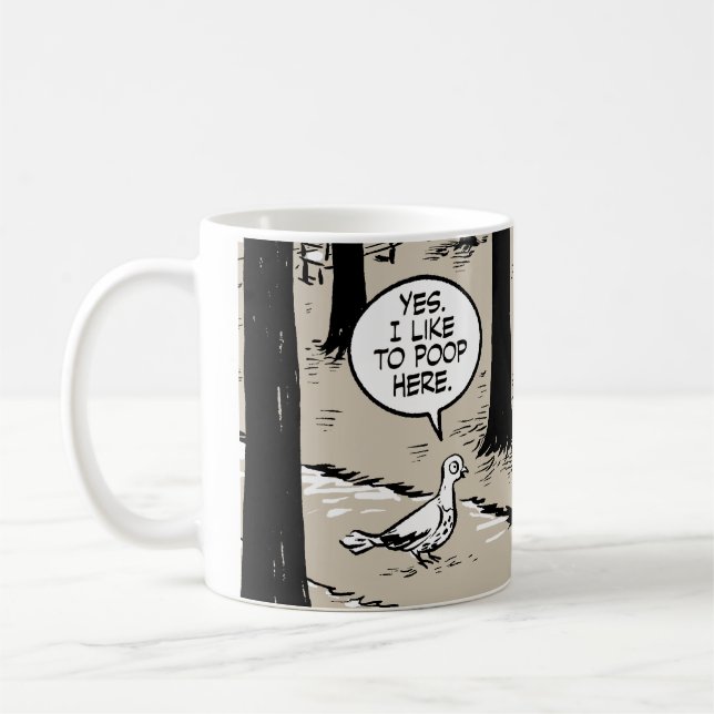 Gingerbread Girl Pigeon Coffee Mug (Left)