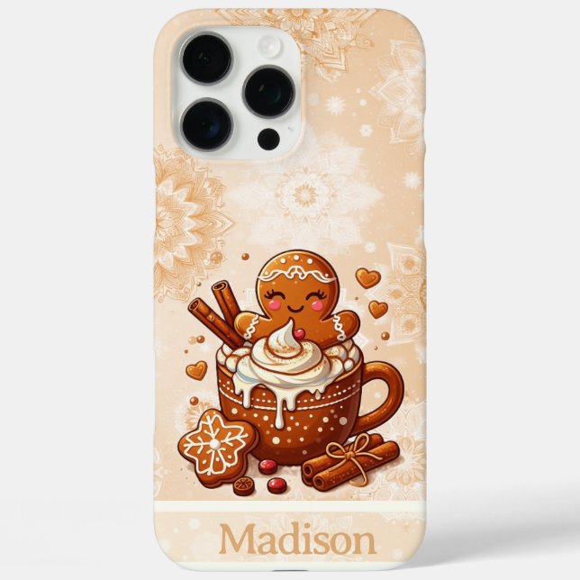 Gingerbread Girl’s Hot Cocoa Hot Tub Retreat Case-Mate iPhone Case (Back)