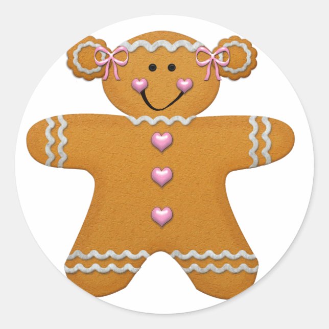 Gingerbread Girl Sticker (Front)