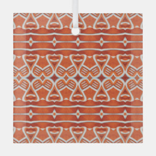 GINGERBREAD Glass Square Ornament