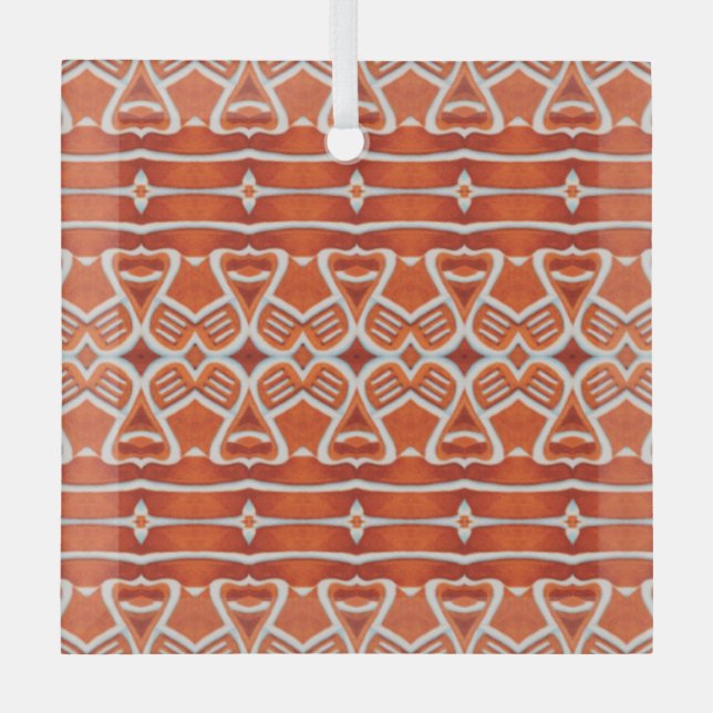 GINGERBREAD Glass Square Ornament (Front)