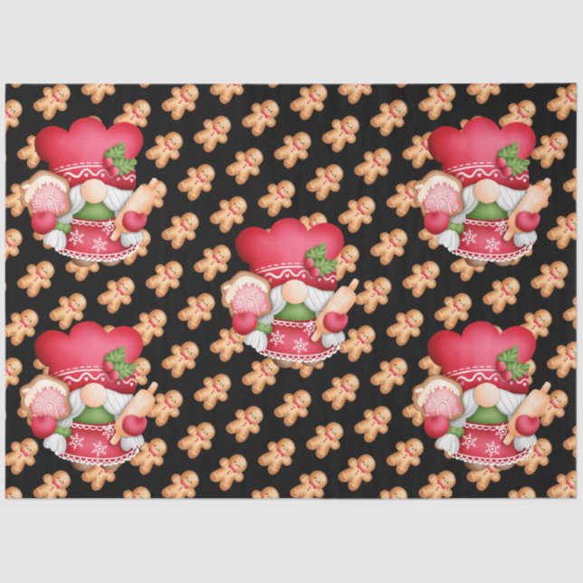 Gingerbread Gnome Customize Colour Tissue Paper (Front)