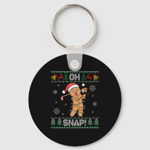 Gingerbread Golf Christmas Cookie Oh Snap Santa Ug Keychain