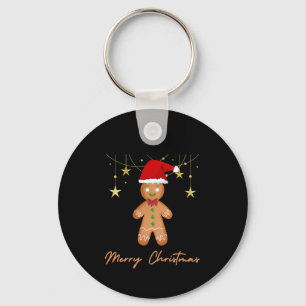 Gingerbread Greetings Christmas Keychain