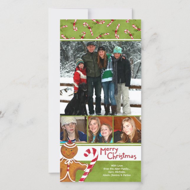 Gingerbread Greetings Holiday Card (Front)