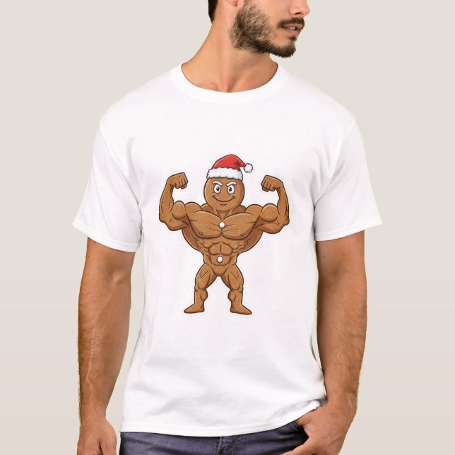 Gingerbread Gym Bro T-Shirt (Front)