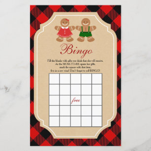 Gingerbread Holiday Gender Reveal Bingo Games