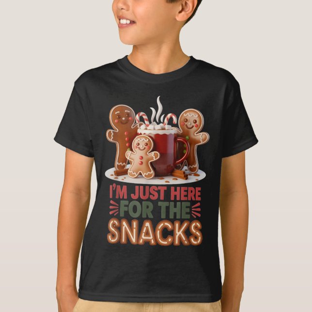 Gingerbread Holiday Snacks Funny Christmas  T-Shirt (Front)