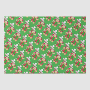 Gingerbread Holiday tissue paper matching