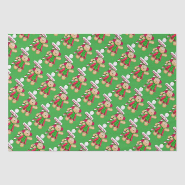 Gingerbread Holiday tissue paper matching (Front)