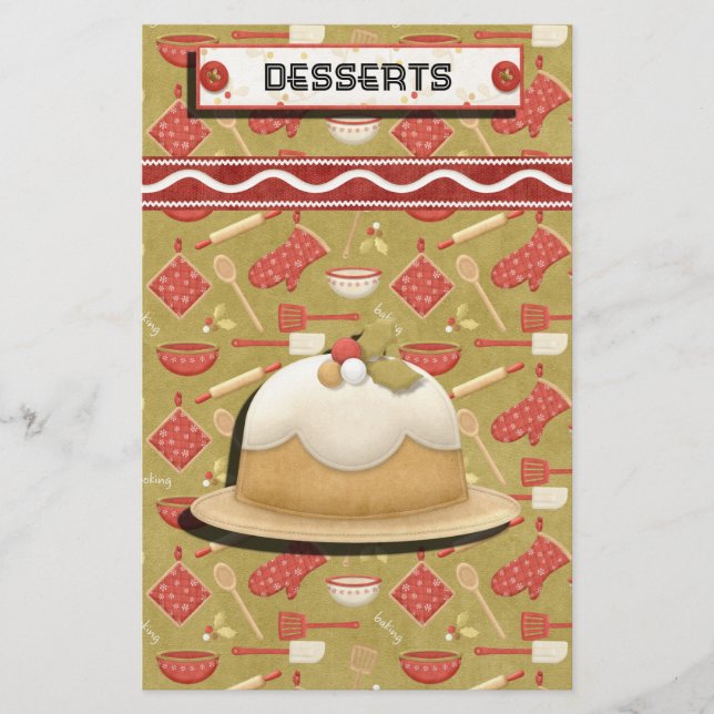 Gingerbread Holidays Recipe Binder-Divider (Front)