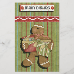 Gingerbread Holidays Recipe Binder-Divider Stationery