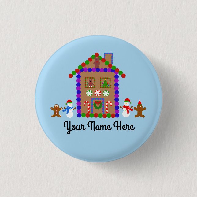 Gingerbread House #1 Button (Front)