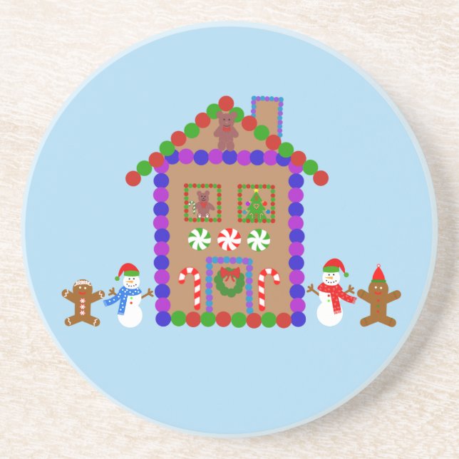 Gingerbread House #1 Coaster (Front)